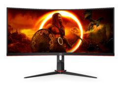 AOC G2 CU34G2XP computer monitor 86,4 cm (34") 3440 x 1440 Pixels UltraWide Quad HD LED Zwart, Rood