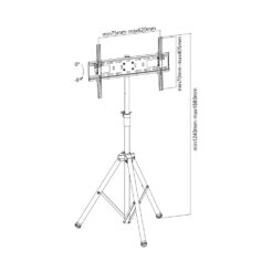 Techly ICA-TR17T bevestiging voor signage-beeldschermen 177,8 cm (70") Zwart - Afbeelding 4