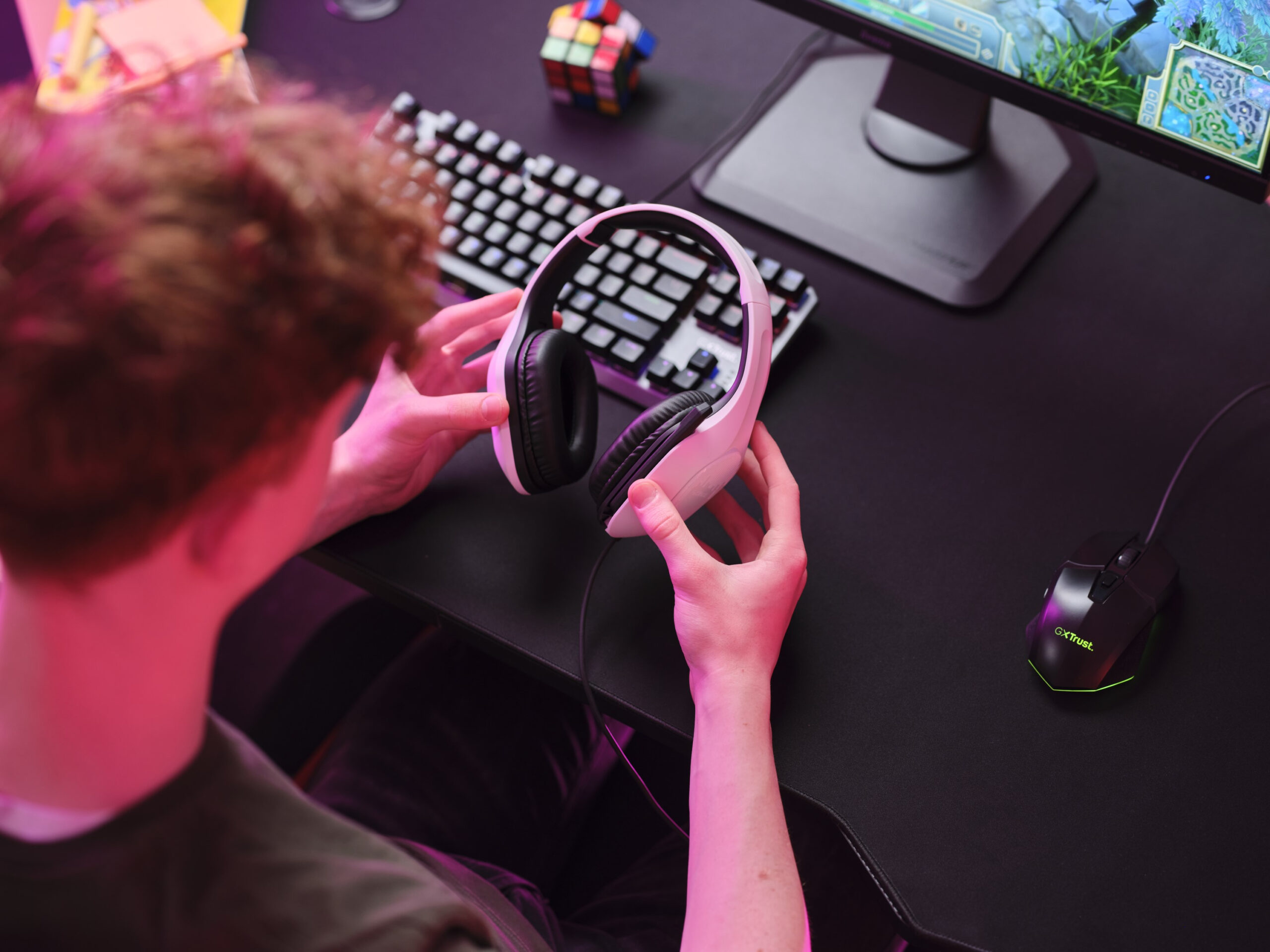 Trust GXT 415W Zirox Headset Bedraad Hoofdband Gamen Wit - Afbeelding 9