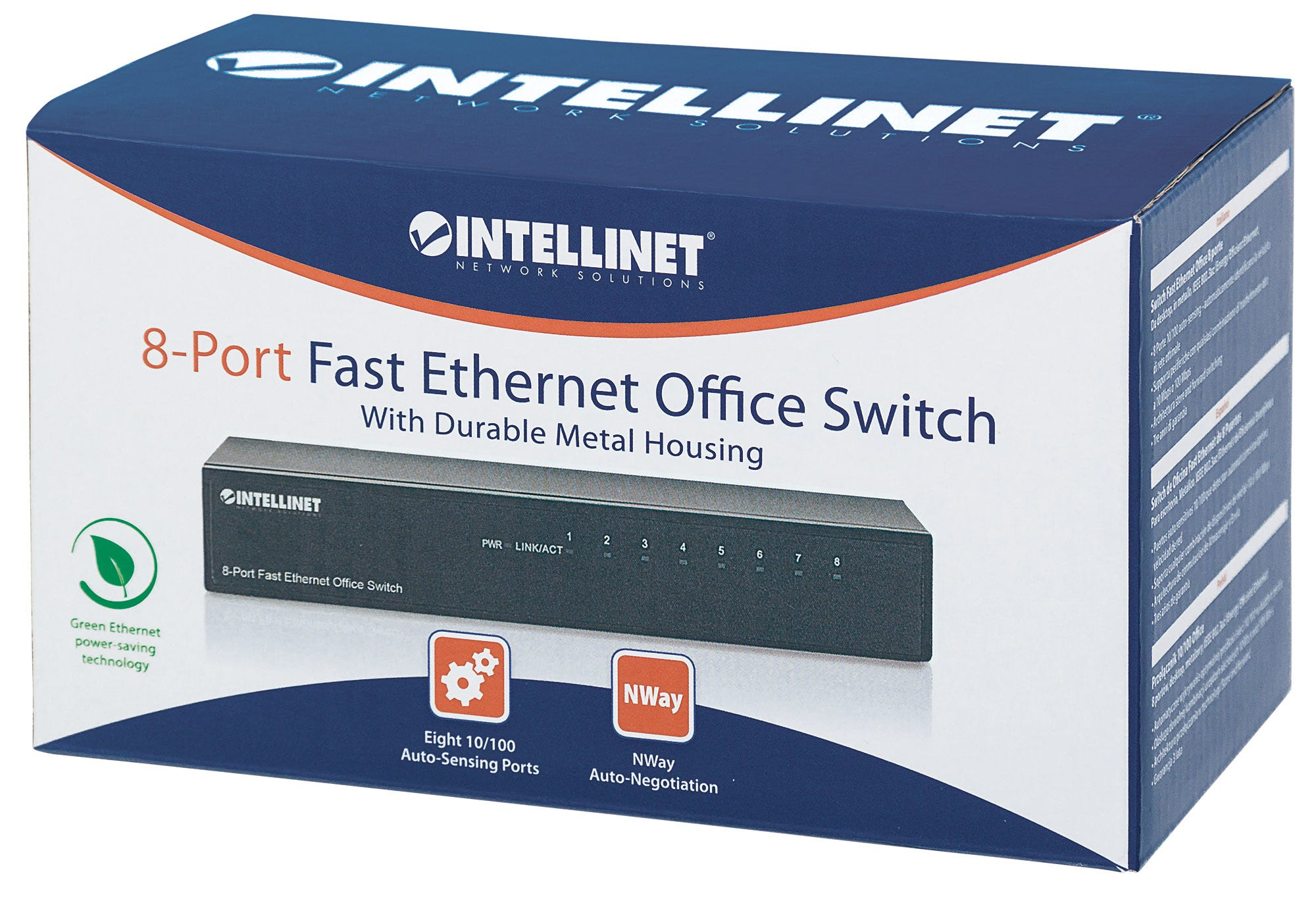 Intellinet 8-Port Fast Ethernet Office Switch Fast Ethernet (10/100) Zwart - Afbeelding 8