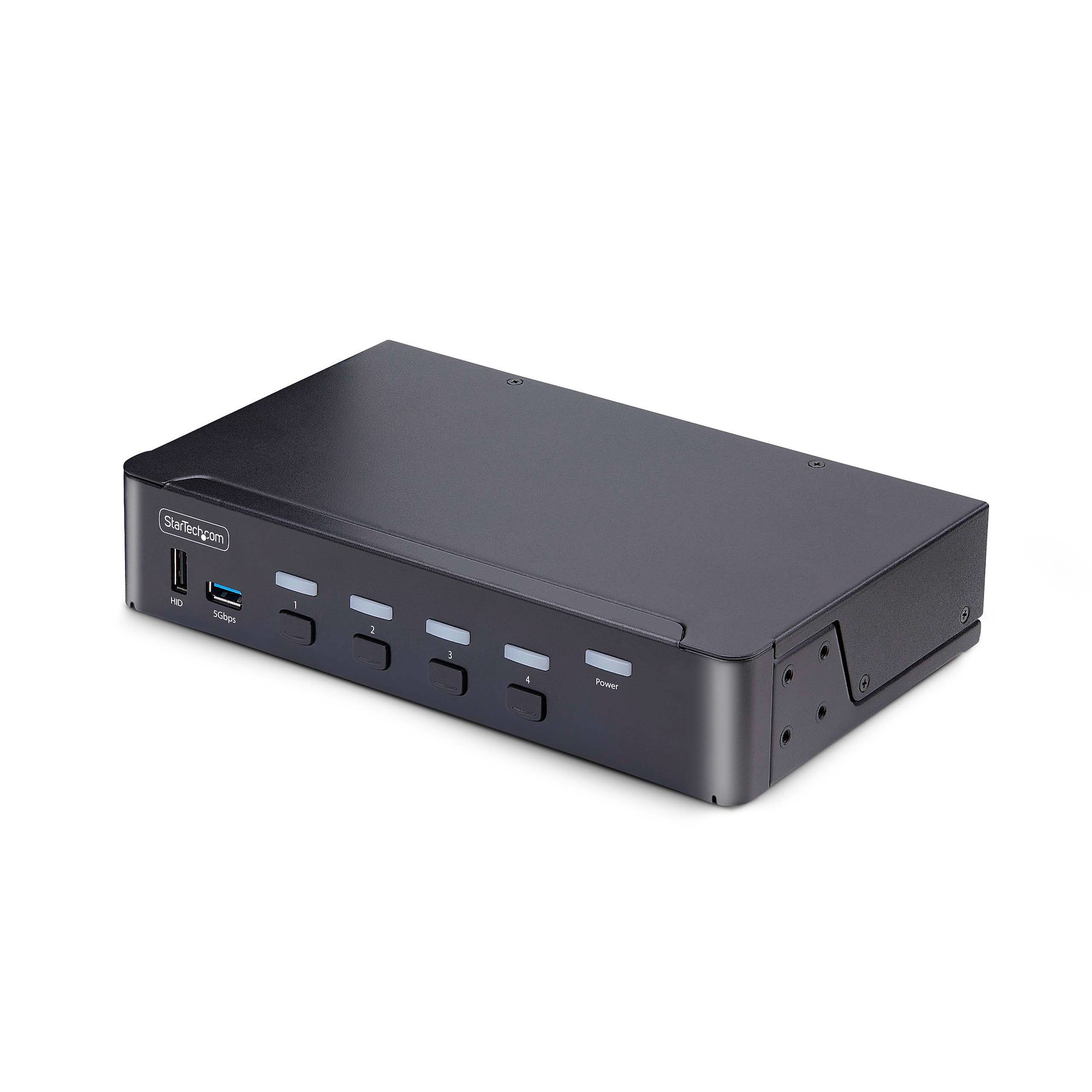 StarTech.com 4-Port DisplayPort KVM Switch, 8K 60Hz / 4K 144Hz, Single Display, DP 1.4, 2x USB 3.0 Ports, 4x USB 2.0 HID Ports, Drukknop & Hotkey Schakelaar, TAA Compliant, OS Onafhankelijk, Metalen Behuizing - Afbeelding 2