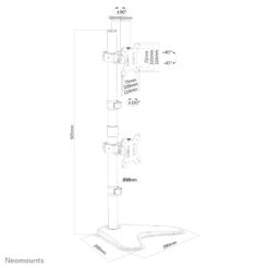 Neomounts FPMA-D550DDVBLACK Monitorstandaard 10-32" - verticale montage - Afbeelding 4
