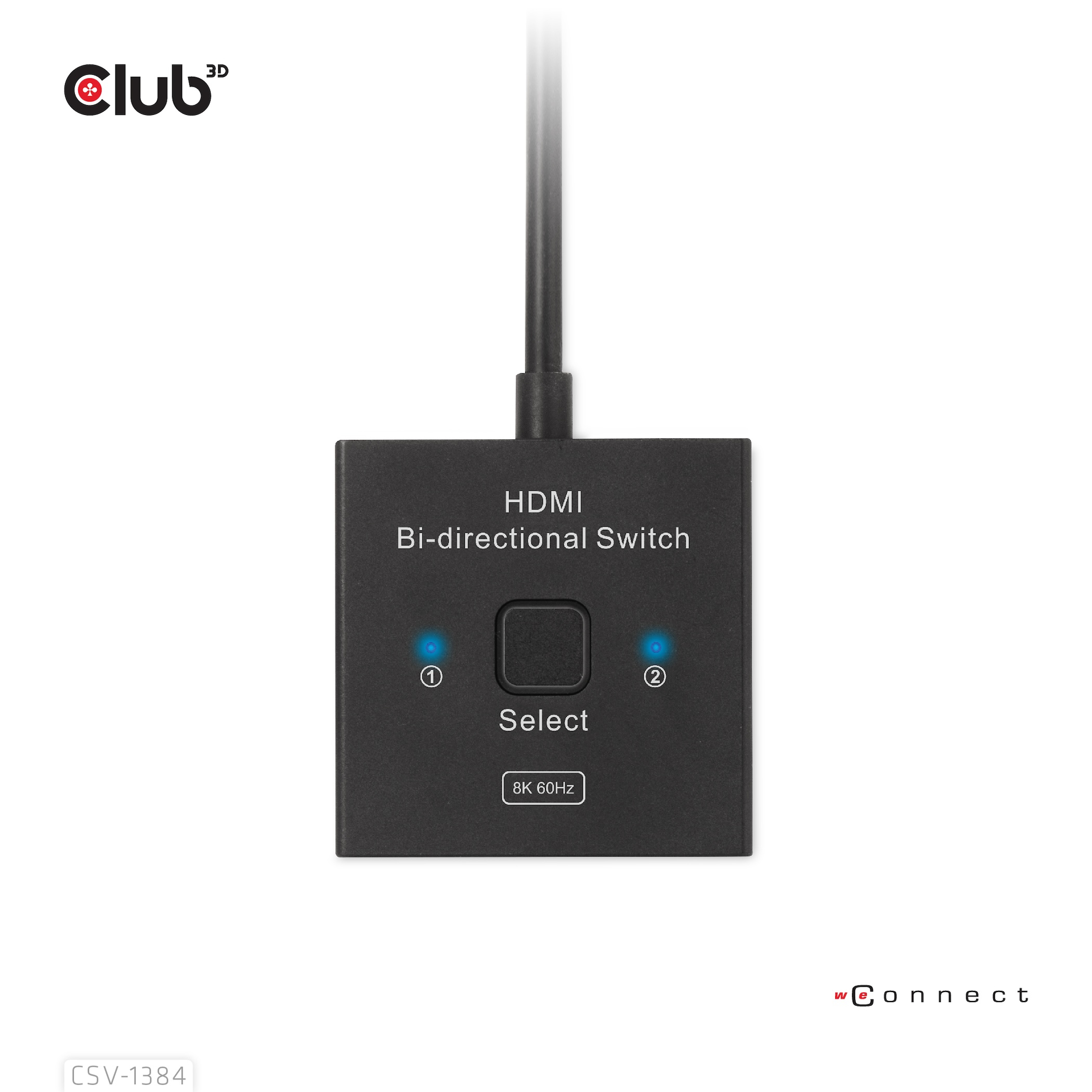 CLUB3D HDMI 2-in-1 Bi-directional Switch for 8K60Hz or 4K120Hz - Afbeelding 5