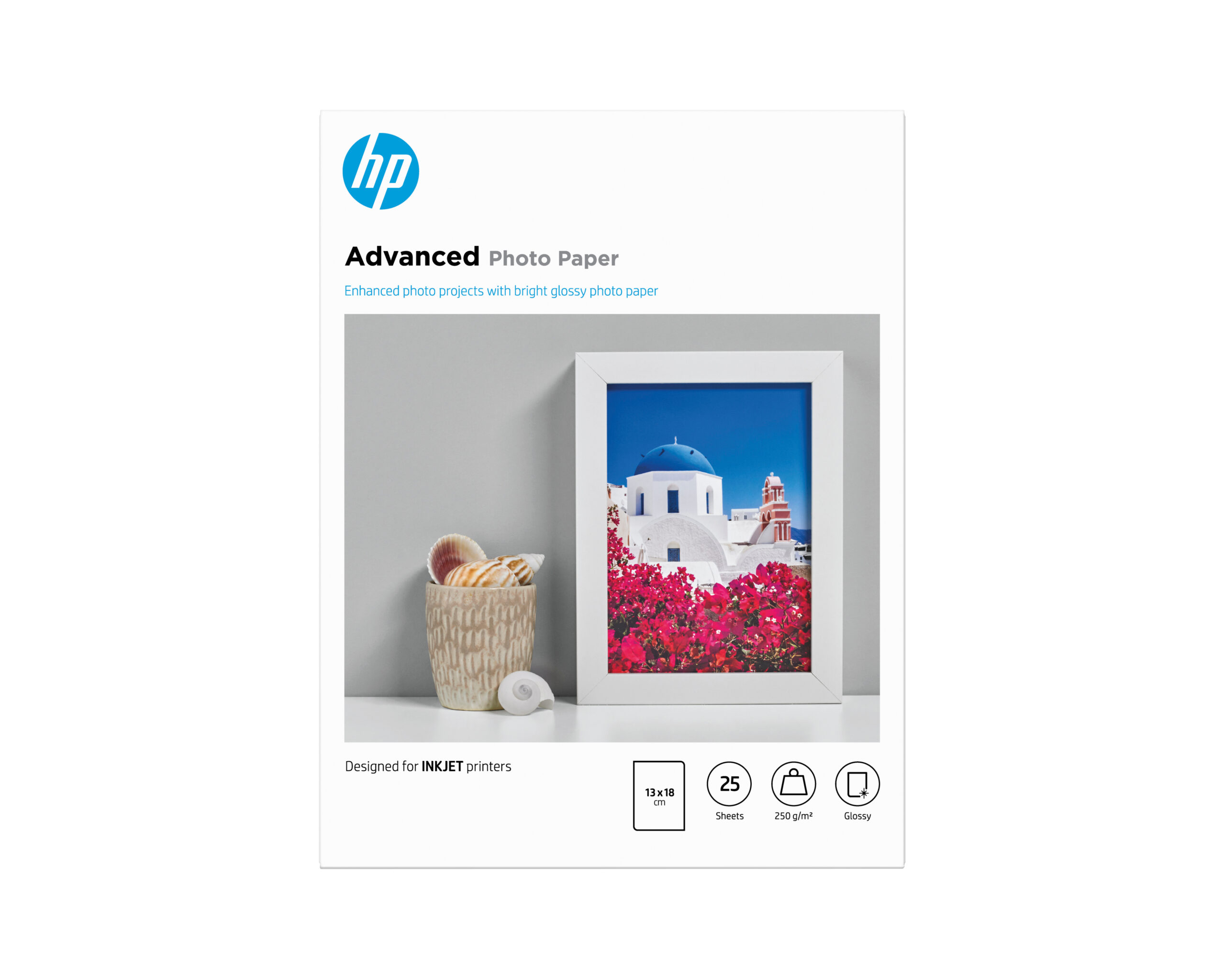 HP Advanced fotopapier, glanzend, 250 g/m2, 13 x 18 cm (127 x 178 mm), 25 vellen - Afbeelding 2