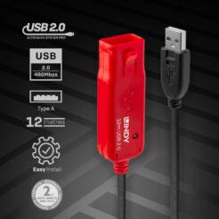 Lindy 42782 USB-kabel USB 2.0 12 m USB A 0,48 Gbit/s Zwart - Afbeelding 4