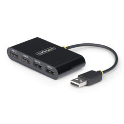StarTech.com 4-Port USB 2.0 Hub, USB Bus Powered, Compacte Travel USB Hub, USB 2.0 Splitter, Multi-Port Mini USB Hub, 480Mbps, Overspanningsbeveiliging (OCP) - Afbeelding 2