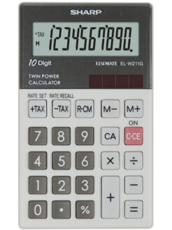 Sharp EL-W211G calculator Pocket Financiële rekenmachine Grijs