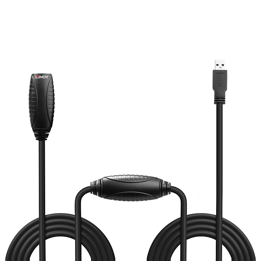 Lindy 43156 USB-kabel USB 3.2 Gen 1 (3.1 Gen 1) 10 m USB A 5 Gbit/s Zwart - Afbeelding 3