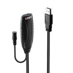 Lindy 43156 USB-kabel USB 3.2 Gen 1 (3.1 Gen 1) 10 m USB A Zwart