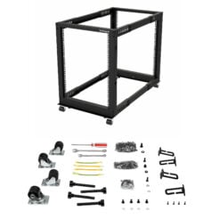 StarTech.com 15U 4-Post Server Rack, 19in Open Frame Rack met 101cm Montagediepte en 544kg Draagkracht, Mobiel of Vrijstaand IT Rack - Afbeelding 8