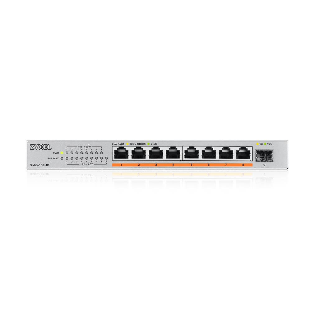Zyxel XMG-108HP Unmanaged 2.5G Ethernet (100/1000/2500) Power over Ethernet (PoE) - Afbeelding 3