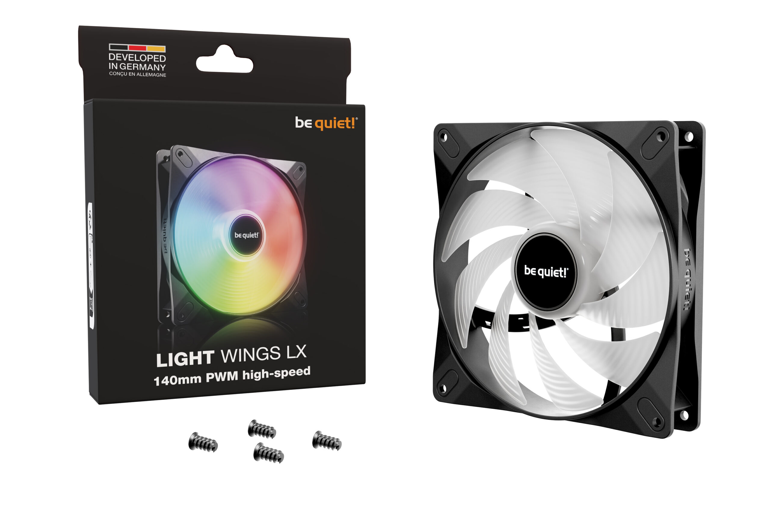 be quiet! LIGHT WINGS LX 140mm PWM high-speed Computer behuizing Ventilator 14 cm Zwart 1 stuk(s) - Afbeelding 6