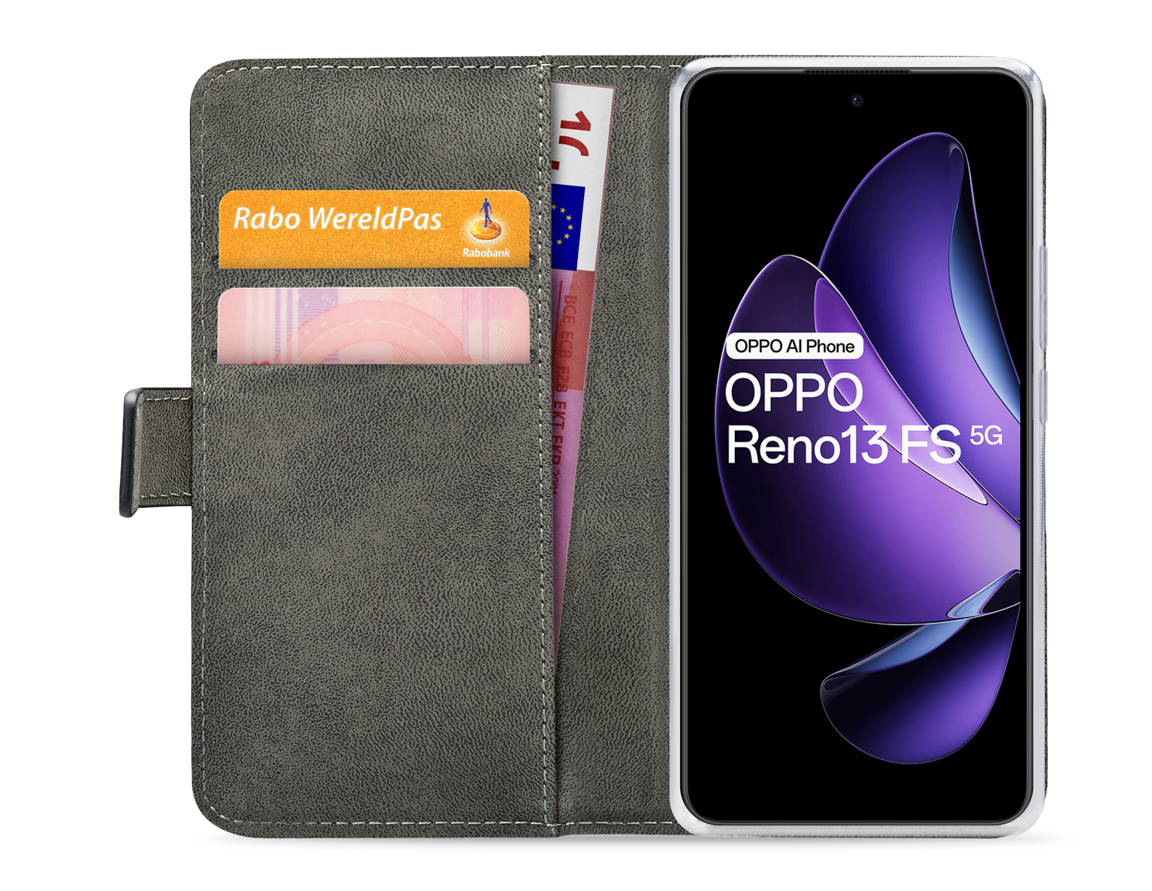 Mobilize Classic Gelly Wallet Book Case OPPO Reno13 FS 5G Black - Afbeelding 3
