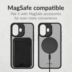 Mobilize MagSafe Compatible Hybrid Pro Case with Camera Stand Apple iPhone Air Black - Afbeelding 7