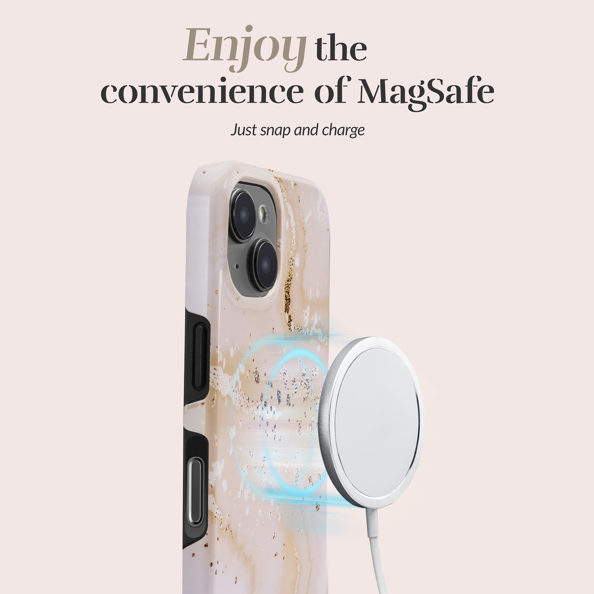 MIO Gold Marble Magsafe Compatible for iPhone 17 - Afbeelding 2