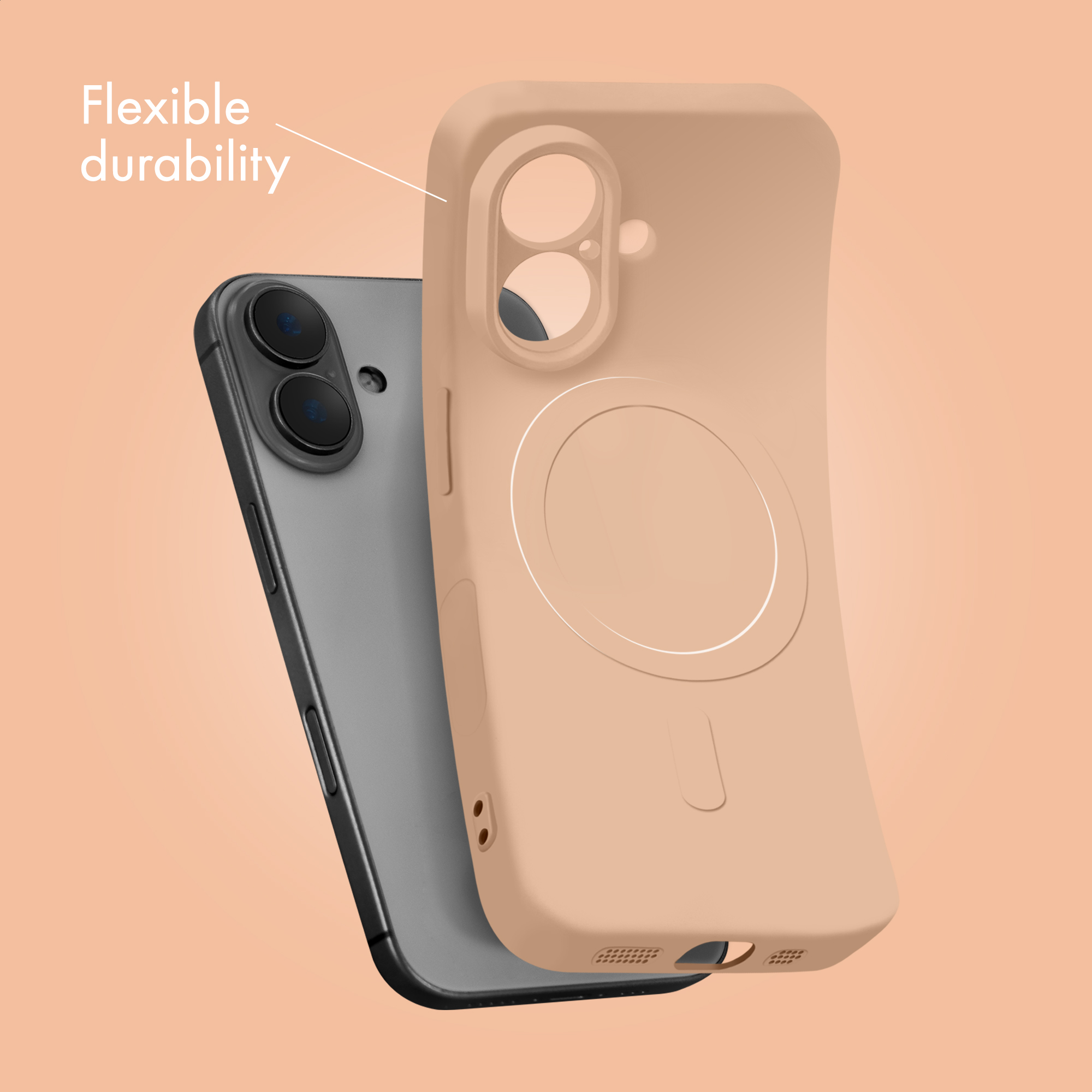 My Style Protective Flex Magsafe Compatible Case for iPhone 17 Soft Pink - Afbeelding 2