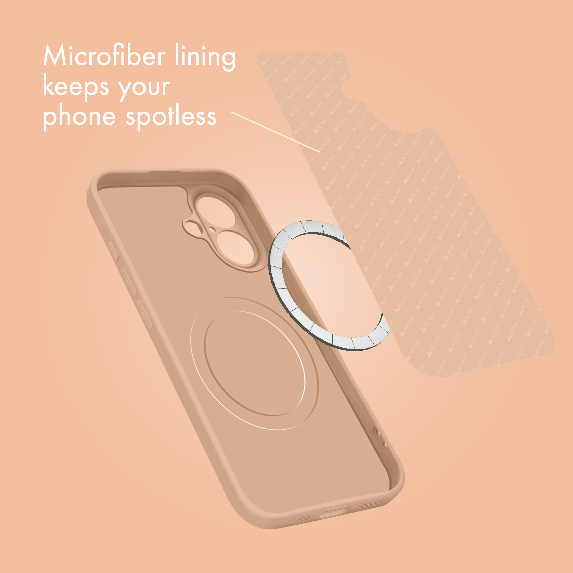 My Style Protective Flex Magsafe Compatible Case for iPhone 17 Soft Pink - Afbeelding 6