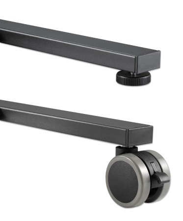 Manhattan Trolley voor TV’s en monitoren, voor schermen 34"–55", VESA-compatibiliteit: van 200x200 tot 400x400 mm (controleer de afmetingen van de vier montagegaten aan de achterzijde), max. 35 kg, 4 hoogteposities, zwart - Afbeelding 7