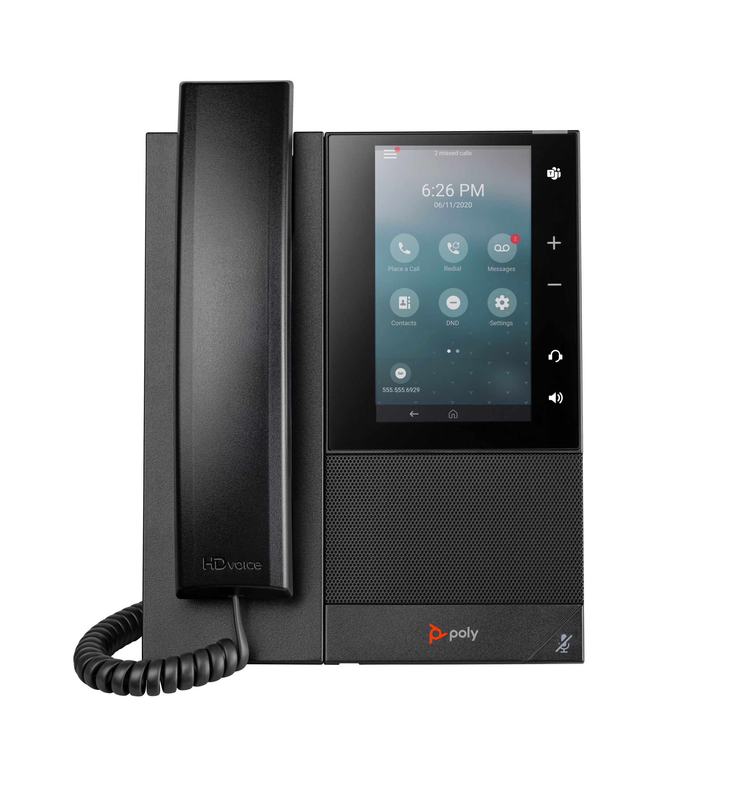 Poly CCX 505 Business Media Phone met ondersteuning voor Open SIP en PoE