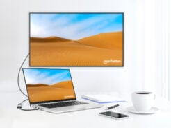 Manhattan USB-C naar HDMI adapterkabel, 4K@60Hz, 11 cm, mannelijk naar mannelijk, zwart/zilver, 3 jaar garantie - Afbeelding 6