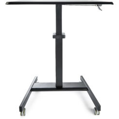 StarTech.com Mobiel Bureau Ergonomisch Zit-Sta Computermeubel op Wielen One Touch verstelbare Mobiele Werkplek Bureautafel op Wielen voor Computer/Laptop ideaal voor Onderwijs - Afbeelding 4