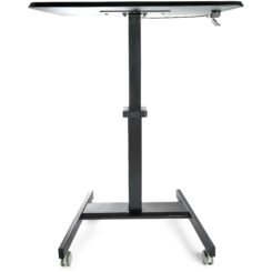 StarTech.com Mobiel Bureau Ergonomisch Zit-Sta Computermeubel op Wielen One Touch verstelbare Mobiele Werkplek Bureautafel op Wielen voor Computer/Laptop ideaal voor Onderwijs - Afbeelding 8