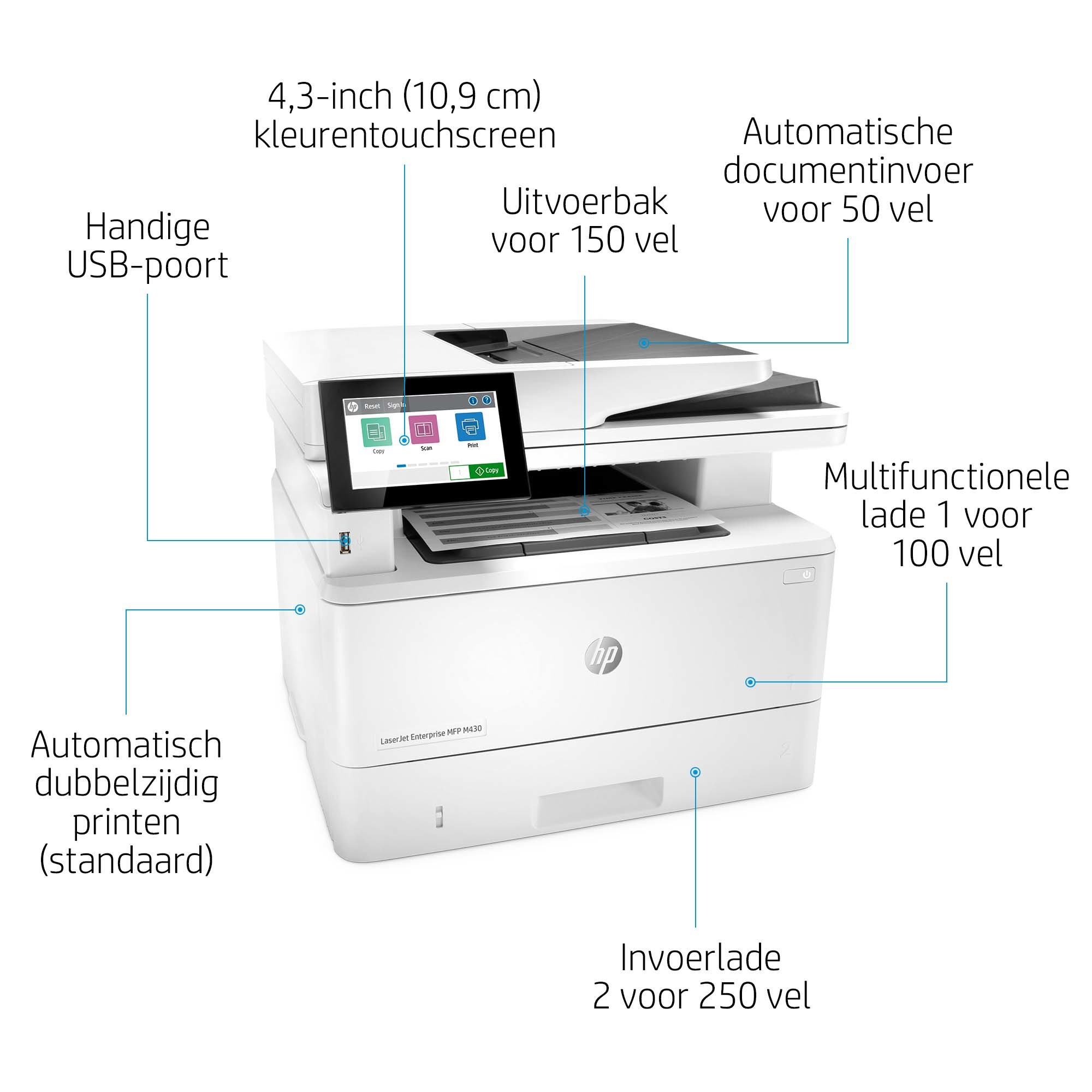 HP LaserJet Enterprise MFP M430f - Afbeelding 18