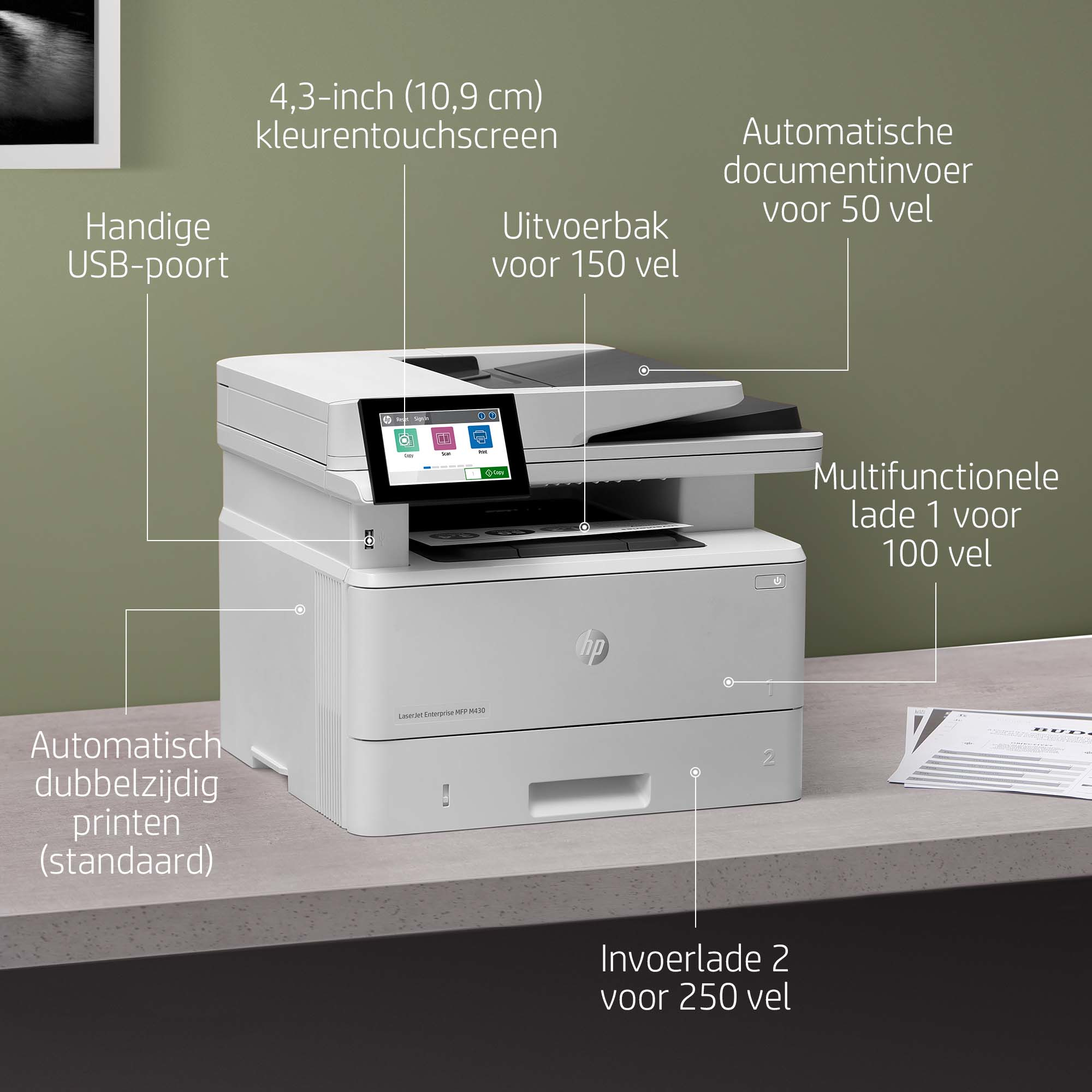 HP LaserJet Enterprise MFP M430f - Afbeelding 24