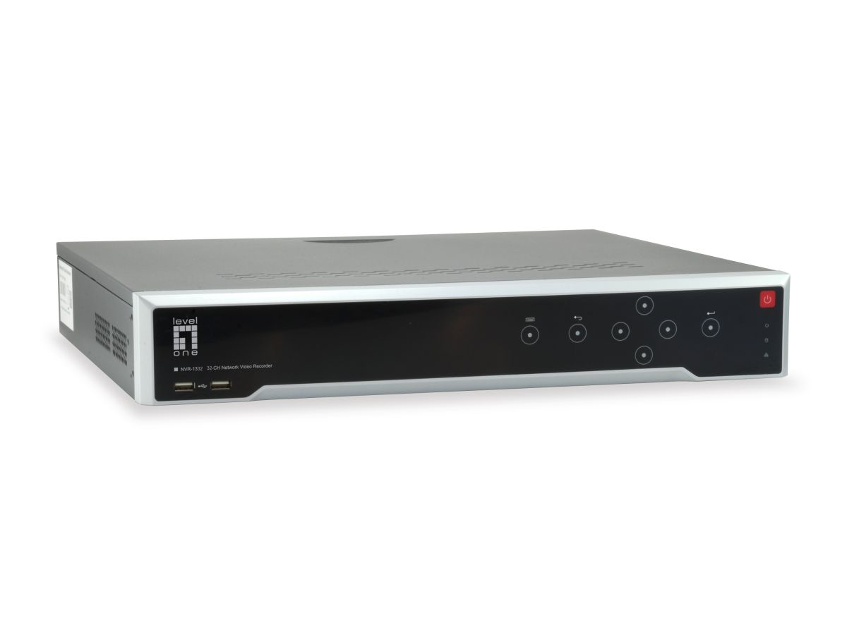 LevelOne NVR-1332 Netwerk Video Recorder (NVR) Zwart, Zilver