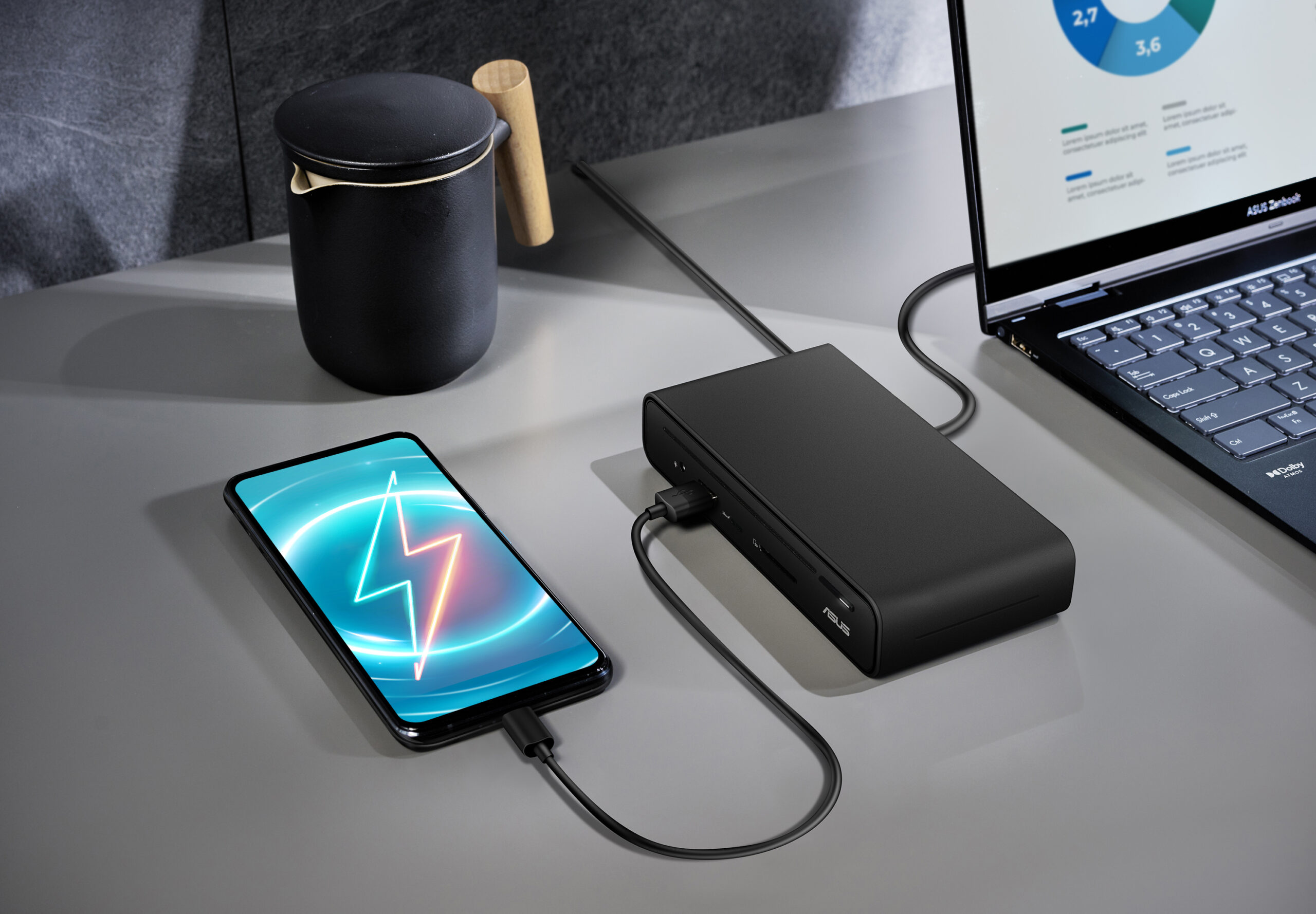 ASUS Triple Display USB-C Dock Duo DC301 Bedraad Zwart - Afbeelding 13