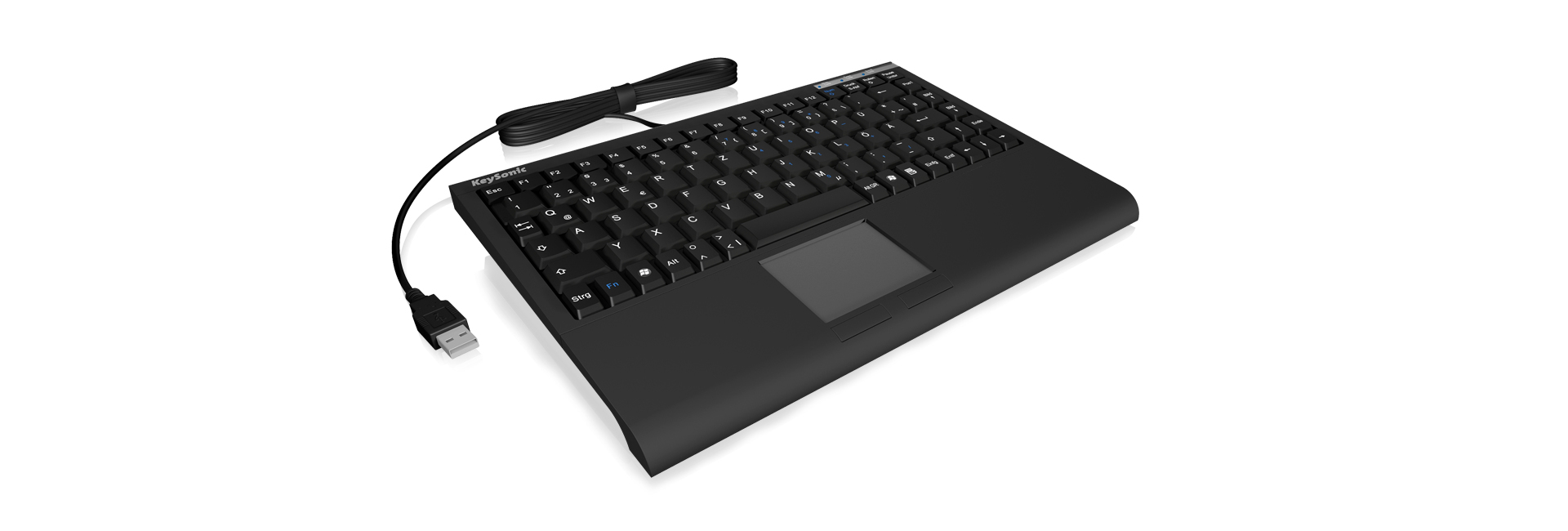 KeySonic ACK-540U+ (DE) toetsenbord Kantoor USB QWERTZ Duits Zwart - Afbeelding 3