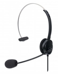Manhattan 180498 hoofdtelefoon/headset Bedraad Hoofdband Kantoor/callcenter USB Type-A Zwart