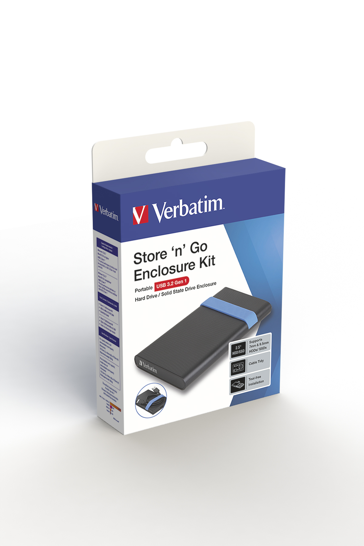 Verbatim Store'N'Go Enclosure Kit HDD-/SSD-behuizing Zwart, Blauw 2.5" - Afbeelding 5