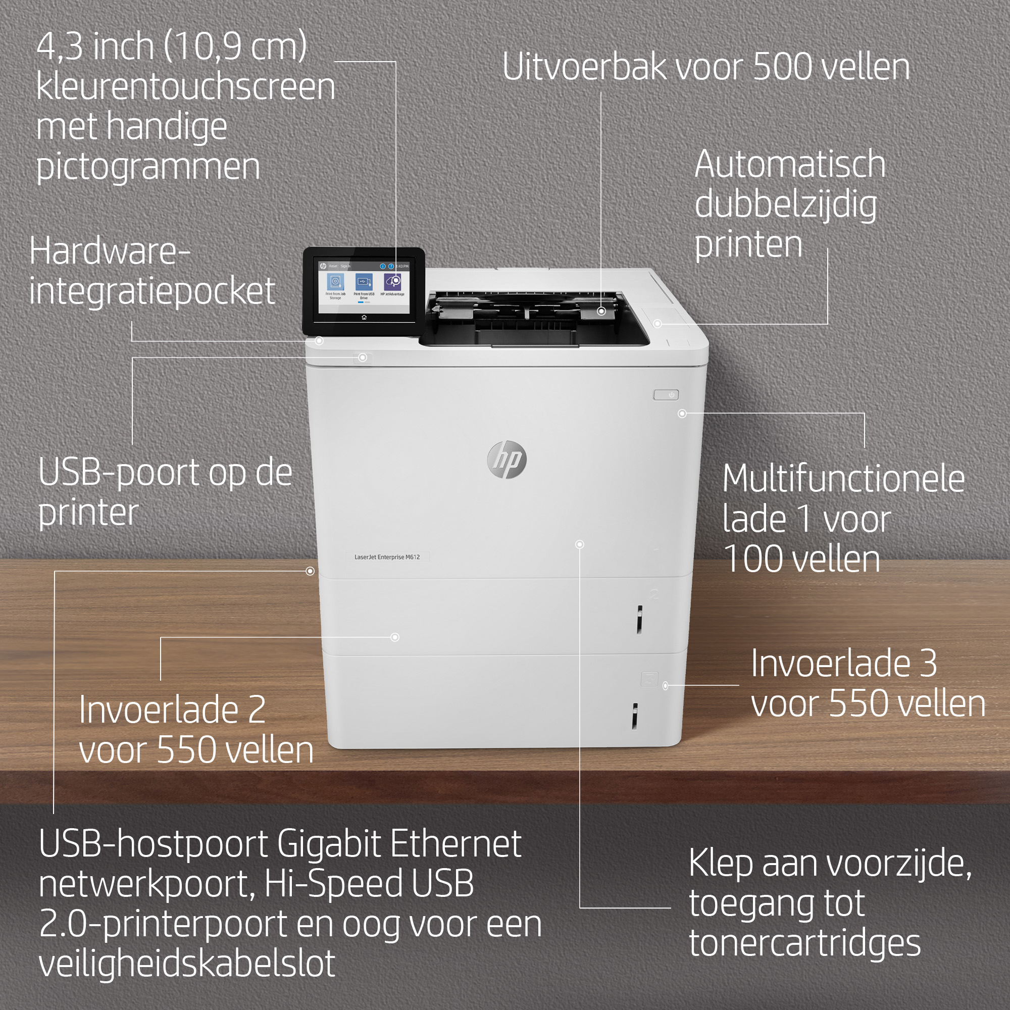 HP LaserJet Enterprise M612dn - Afbeelding 11
