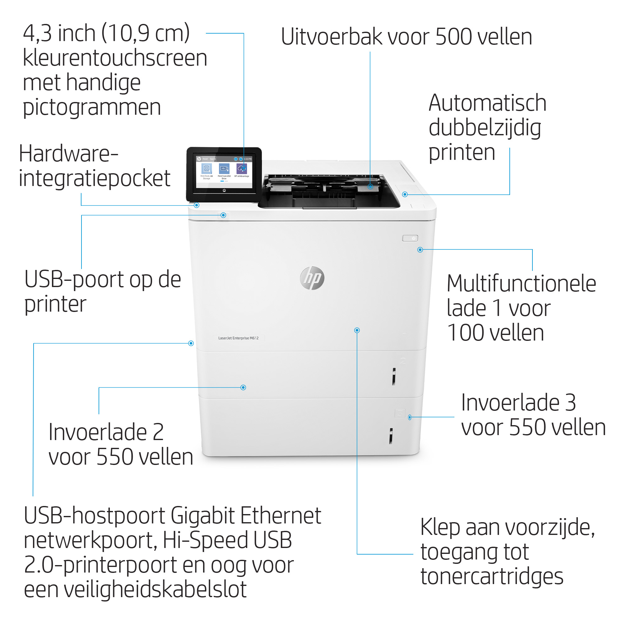 HP LaserJet Enterprise M612dn - Afbeelding 12