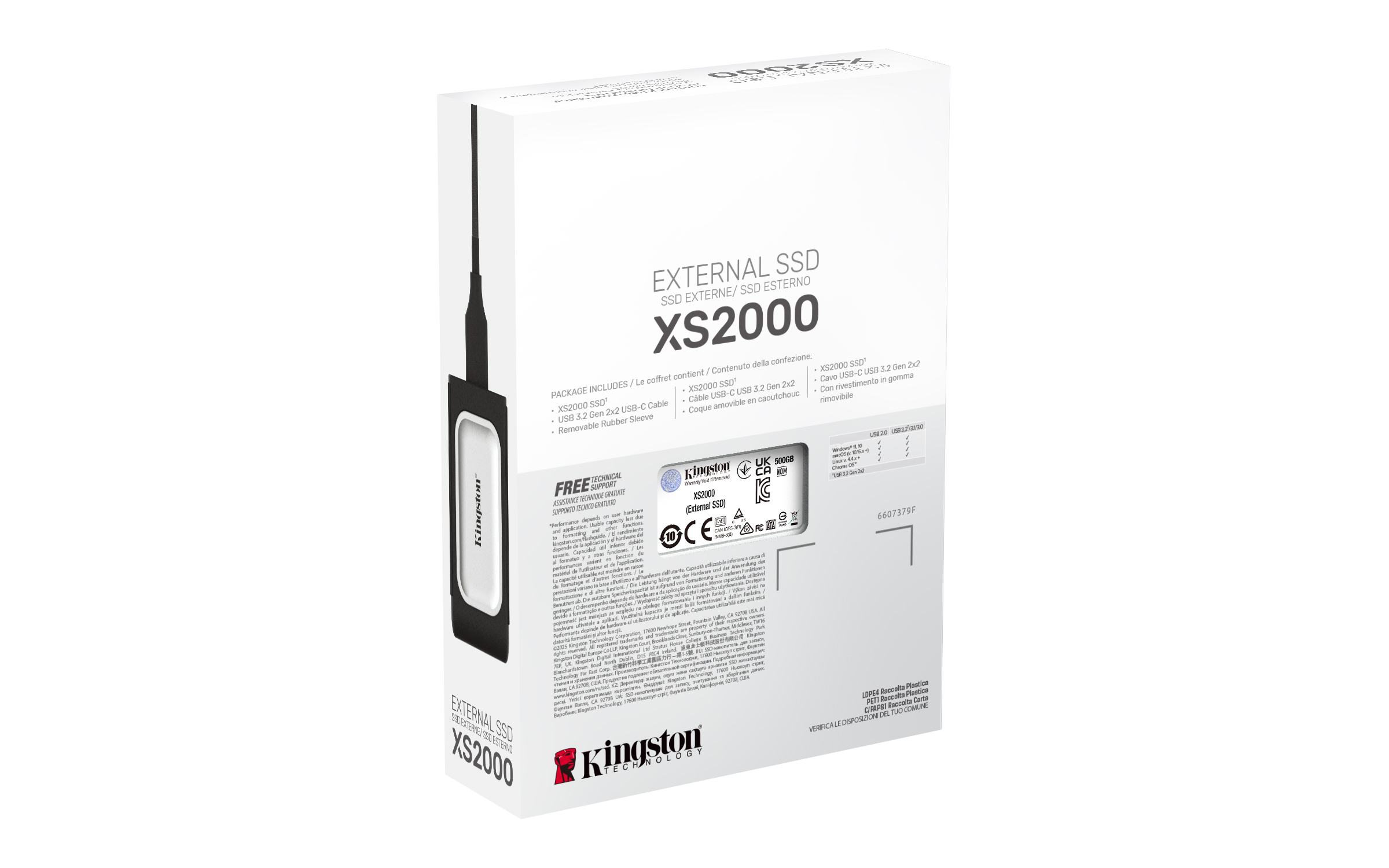 Kingston Technology 500G Draagbare SSD XS2000 - Afbeelding 8