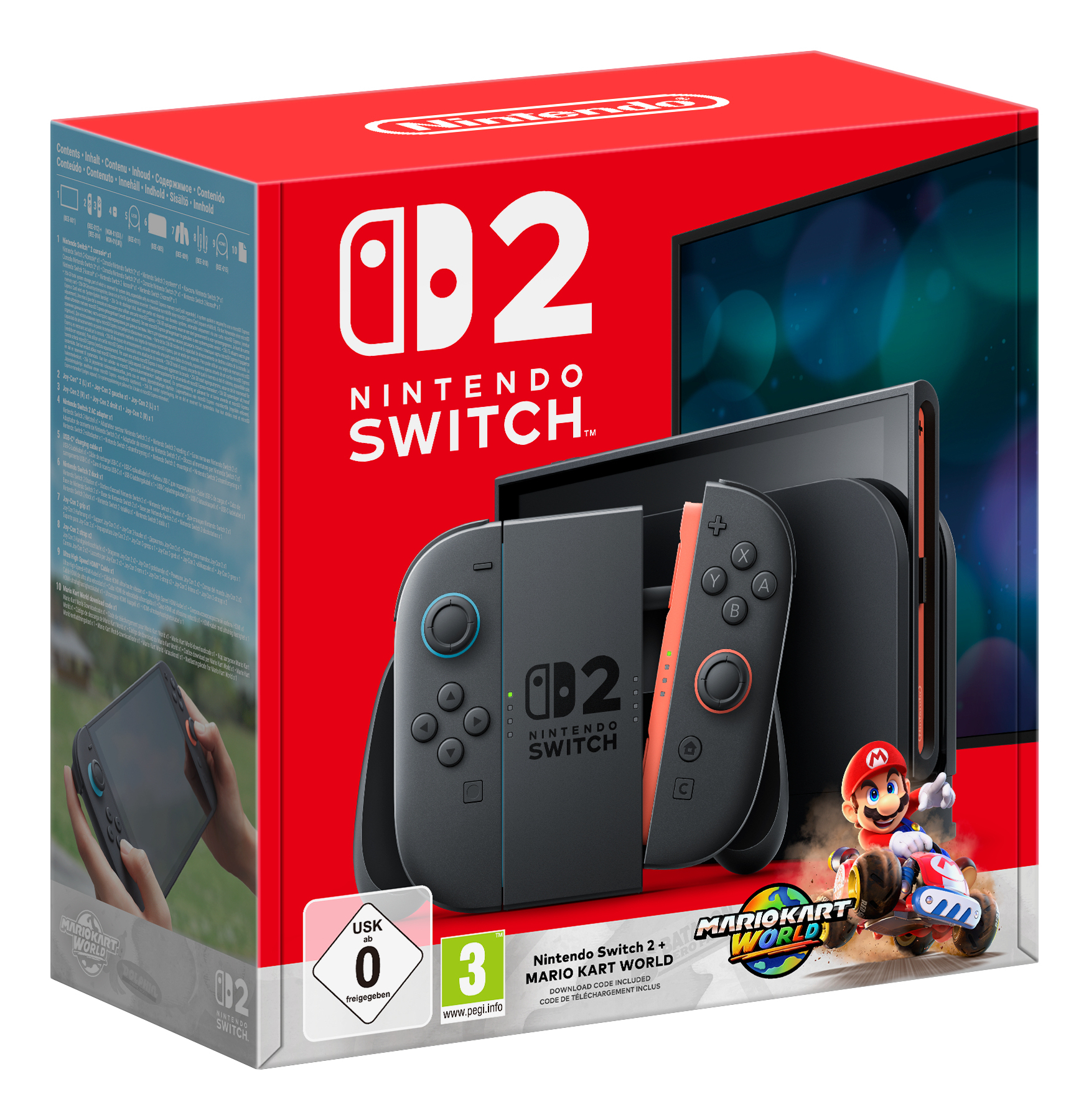 Nintendo Switch 2 + Mario Kart World draagbare game console 20,1 cm (7.9") 256 GB Touchscreen Wifi Zwart - Afbeelding 2