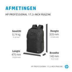 HP Professional 17,3-inch rugzak - Afbeelding 6