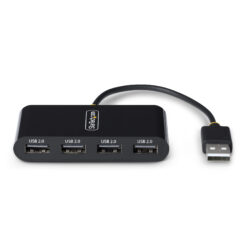 StarTech.com 4-Port USB 2.0 Hub, USB Bus Powered, Compacte Travel USB Hub, USB 2.0 Splitter, Multi-Port Mini USB Hub, 480Mbps, Overspanningsbeveiliging (OCP) - Afbeelding 4