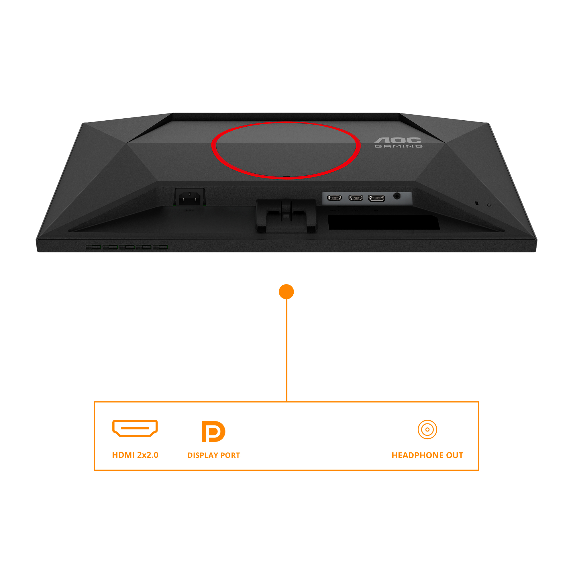 AOC G4 25G4SRE computer monitor 62,2 cm (24.5") 1920 x 1080 Pixels Full HD LED Zwart, Rood - Afbeelding 4