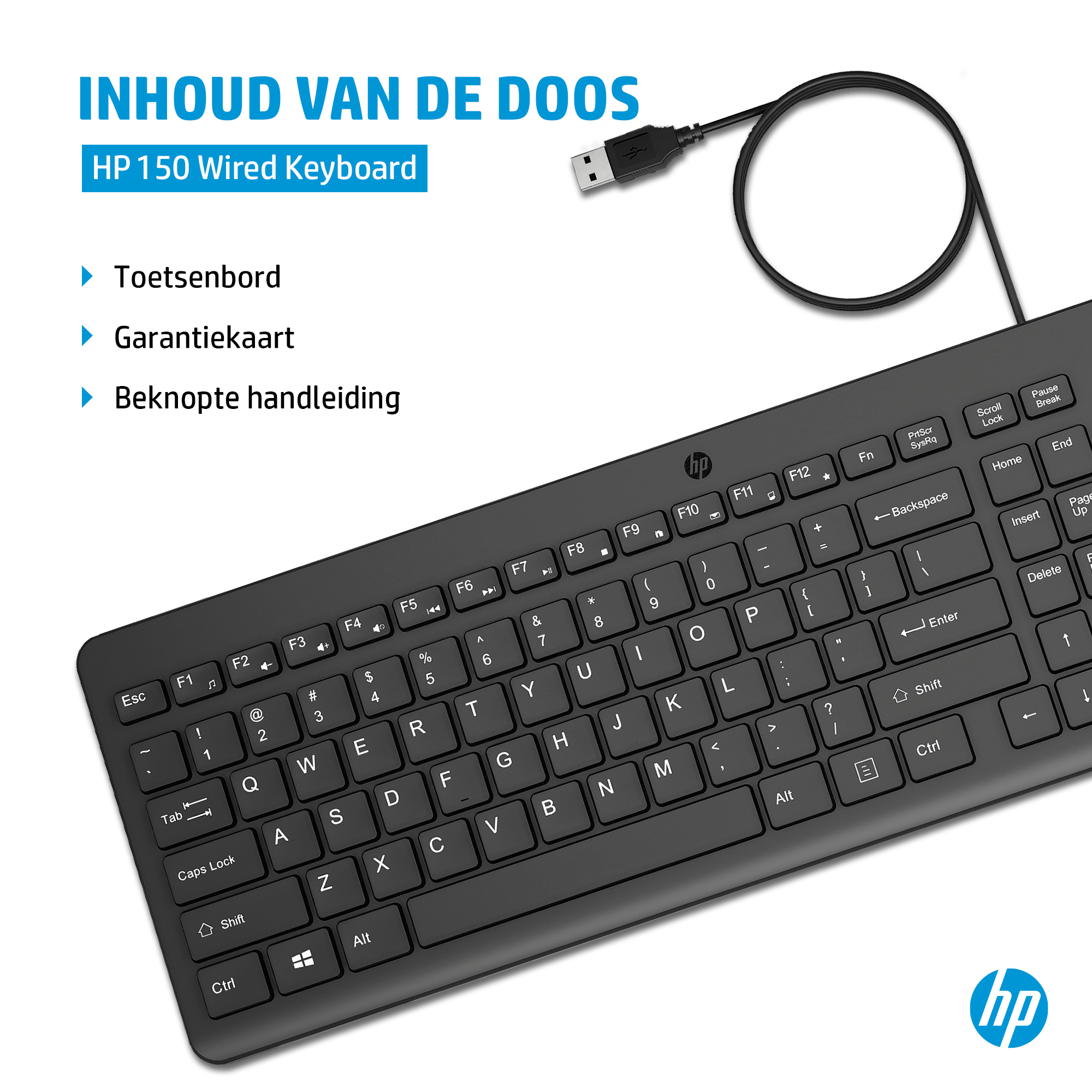 HP 150 Wired Keyboard - Afbeelding 7