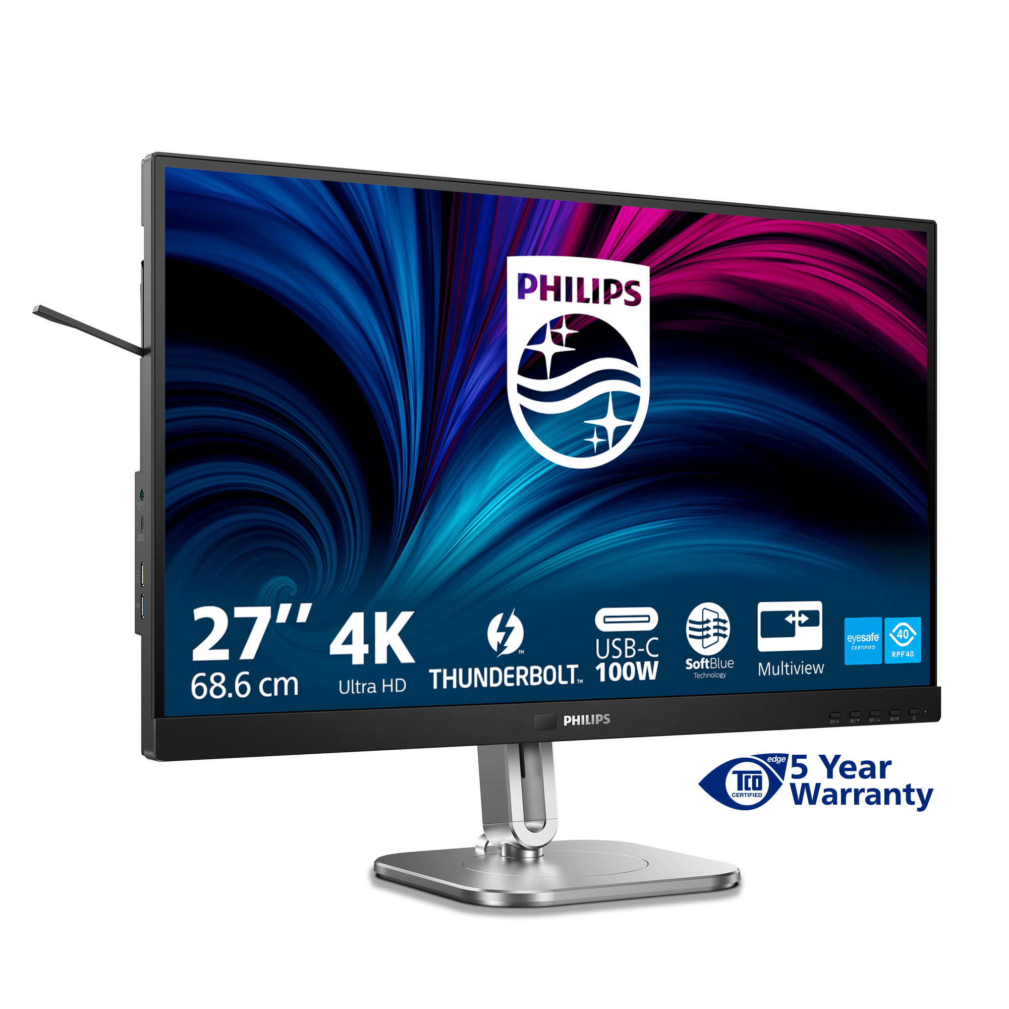 Philips 6000 series 27B2U6903/00 computer monitor 68,6 cm (27") 3840 x 2160 Pixels 4K Ultra HD LED Antraciet - Afbeelding 3