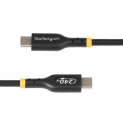 StarTech.com 1m USB-C Laadkabel, Charge & Sync, 240W (5A) PD EPR, USB 2.0, Laptop Type C Laadkabel, USB-IF Gecertificeerd, TPE Mantel - Zwarte USB-C Oplaadkabel - Afbeelding 5