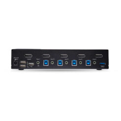 StarTech.com 4-Port DisplayPort KVM Switch, 8K 60Hz / 4K 144Hz, Single Display, DP 1.4, 2x USB 3.0 Ports, 4x USB 2.0 HID Ports, Drukknop & Hotkey Schakelaar, TAA Compliant, OS Onafhankelijk, Metalen Behuizing - Afbeelding 5