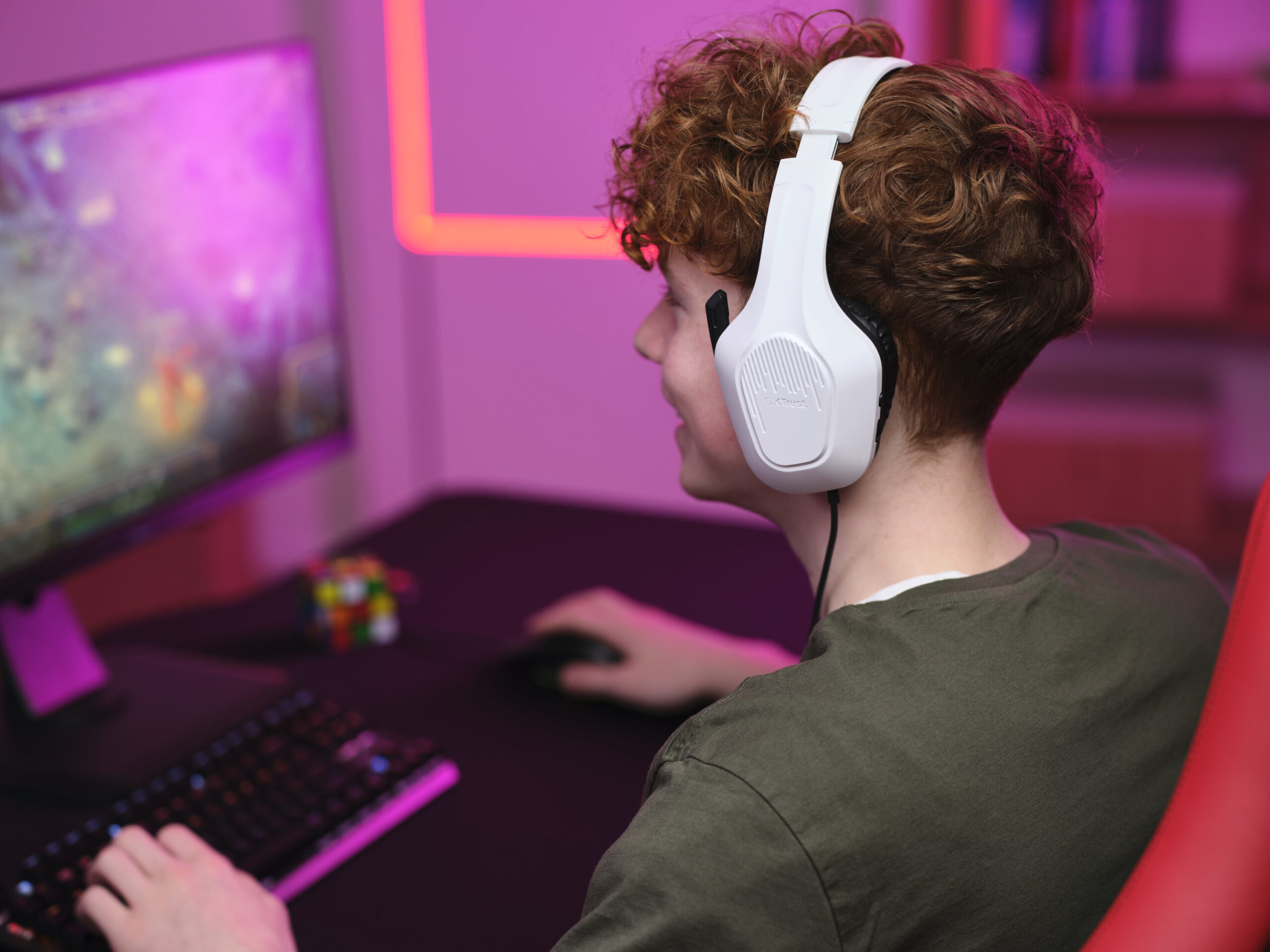Trust GXT 415W Zirox Headset Bedraad Hoofdband Gamen Wit - Afbeelding 10