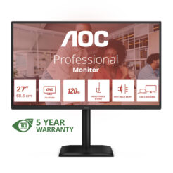 AOC E4 Q27E4CV computer monitor 68,6 cm (27") 2560 x 1440 Pixels Quad HD LED Zwart