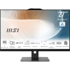 MSI Modern AM272P 1M-848EU All-in-One PC/workstation Intel Core 5 120U 68,6 cm (27") 1920 x 1080 Pixels Alles-in-één-pc 8 GB DDR5-SDRAM 512 GB SSD Windows 11 Pro Wi-Fi 6E (802.11ax) Zwart