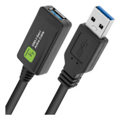 Techly ICUR3050G USB-kabel USB 3.2 Gen 1 (3.1 Gen 1) 5 m USB A Zwart