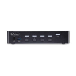 StarTech.com 4-Port DisplayPort KVM Switch, 8K 60Hz / 4K 144Hz, Single Display, DP 1.4, 2x USB 3.0 Ports, 4x USB 2.0 HID Ports, Drukknop & Hotkey Schakelaar, TAA Compliant, OS Onafhankelijk, Metalen Behuizing - Afbeelding 4