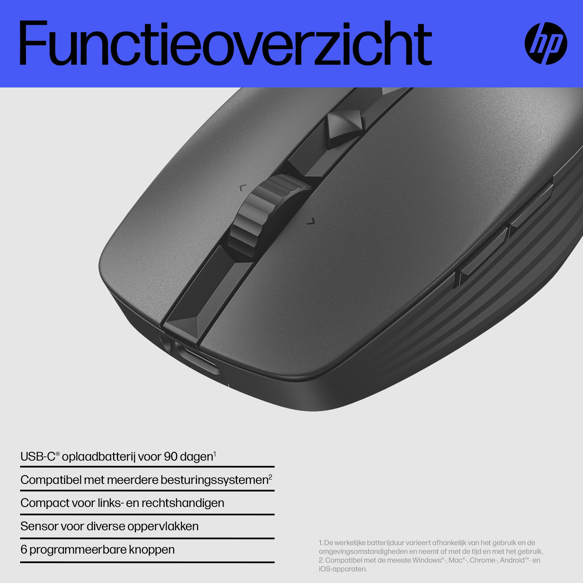HP 715 oplaadbare muis voor meerdere apparaten - Afbeelding 17